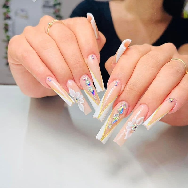A little sparkle — nail design by T Nails Charlotte