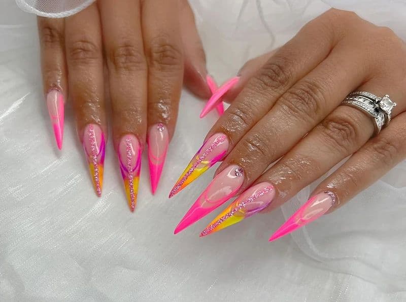A brighter mood — nail design by T Nails Charlotte
