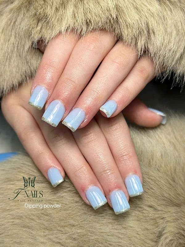 Something blue — nail design by T Nails Charlotte