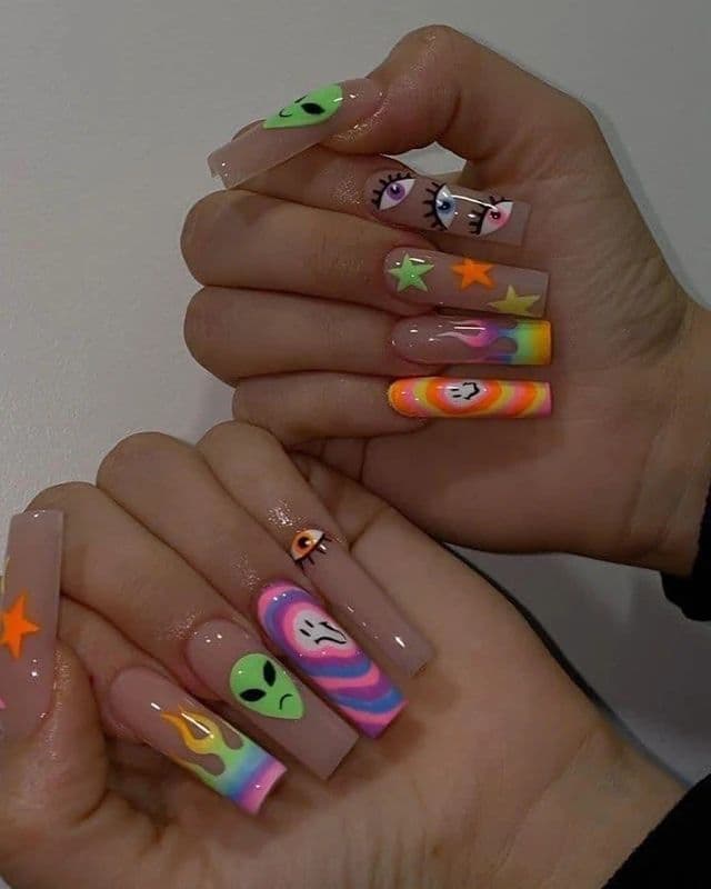 Playful details — nail design by T Nails Charlotte